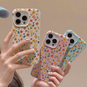 Leather Soft TPU Flower Phone Case For iPhone 16 17 Pro Max 13 11 15 14 12 17Promax 16promax 17pro Shockproof Funda Cover Coque