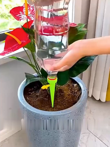 MD-C1310 Alat Siram Tanaman Otomatis Isi 10PCS Irigasi Kebun Tetes Drip Pot Bunga Botol Auto Watering Spike