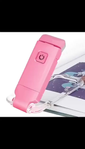 Lampu Baca Buku LED 9 warna USB Dapat Diisi Ulang Kecerahan Klip Pelindung Mata Dapat Lampu