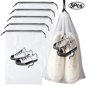 Transparent Shoe Bags Shoes Storage Bag for Travel Large Clear Shoes Organizers Storage Dust-proof Waterproof Travel Portable Bag Household Closet Drawstring Storage Bags