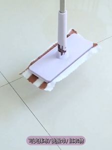 Compact Electrostatic Flat Mop with Dust-Removing Clip and Easy-Clean Handle Flat Mop Clip On Mop Tisu Pengelap Lantai Mop Tisu Dust Removal Disposable Wet Tissue 静电拖把