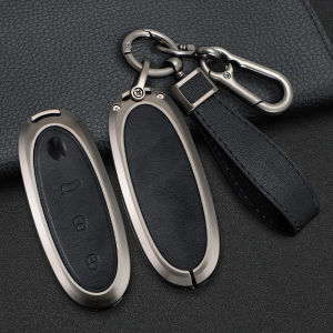 2024 Zinc Alloy+Leather Car Key Case Cover Shell For Dongfeng NAMMI: New Energy High Level Car Keychain Protective Accessories