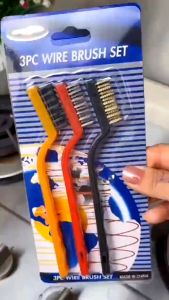 Sikat Kawat  Pembersih Noda Bandel 1 set Isi 3Pcs Wire Brush