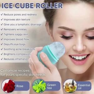Silicone Ice Rose Mold for Face Massage Cooling Beauty Care Grid Ice Roller Tool