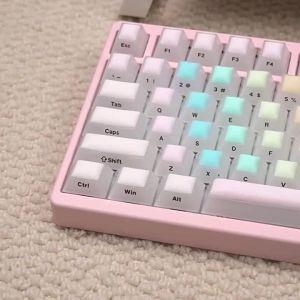 Rainbow Jelly Keycaps Soft Silicone Gel Keycaps 126 keys Double shot Cherry Profile PC keycaps For MX Cherry Mechanical Keyboard