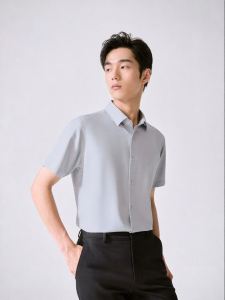 Mens Business Fashion Short Sleeve Shirt