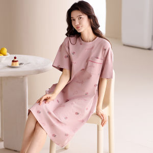Cotton With Pads Sleep Dress Summer Wear