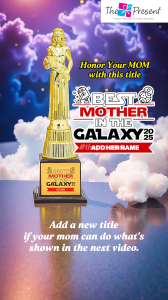 [ Happy Mothers Day Gift & Happy Birthday Mommy ] Iron Lady Award Trophy with Custom Name Gold Aluminum Plate
