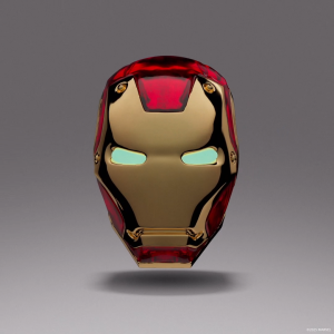 Pandora Marvel 14K Gold Plated Iron Man Helmet Charm
