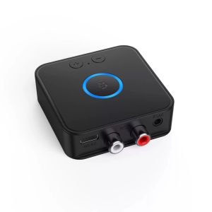 Kebidumei | Kebidumei Bluetooth6.0 Audio Adapter Wireless Receiver Transmitter Stereo Music 3.5mm AUX RCA Support Dual Device For PC Speaker