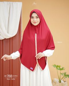 Terbaru √ Hijab Jumbo by AR Rafi ✨AR 788 Jumbo dengan list kancing di depan bahan stella