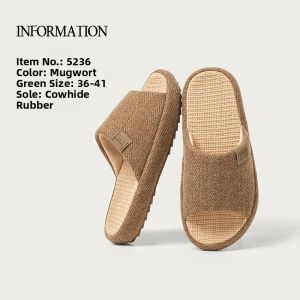DALA BEAR | Anti-slip Moisture-wicking Anti-bacterial Anti-odor Spring Summer Hemp Slipper