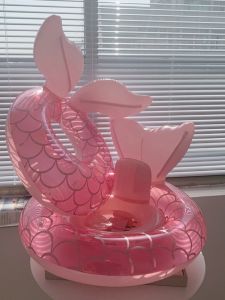 Digside แหวนว่ายน้ํานางเงือกสําหรับเด็ก Inflatable หนาความปลอดภัยว่ายน้ําวงกลมสําหรับทารกและเด็กวัยหัดเดิน