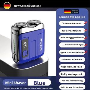 MONLEYTA | German Precision 2025 New Mens Electric Shaver Gift For Boyfriend No Black Dot Left Mini Portable Stainless Steel Blade
