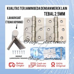 ORIGINAL ENGSEL PINTU TEBAL 4" ENGSEL LEMARI ENGSEL JENDELA ENGSEL PERABOT ENGSEL ANTI KARAT ENGSEL STAINLESS STEEL