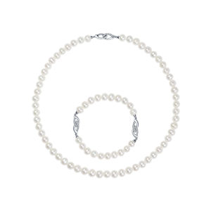 Multistyle Wearing 925 Silver Pearl Necklace 6.3-7.3mm Near Round Pearls