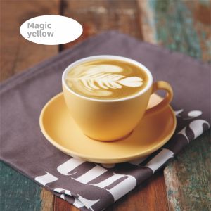 Trendy Song Porcelain Glaze Ceramic Coffee Set European Style Latte Cup Matt Ceramic Cup Black Tea Cup Matte Cup 300ml