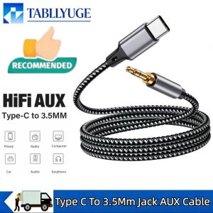 1m 1.5m 2m USB Type C To 3.5Mm Jack AUX Cable DAC USB-C Audio Adapter for Phone Headphones Car HIFI Stereo Sound Audio Connector