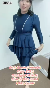 🇲🇾STOCK KL Rearguard UV Protect Women Swimsuit Swimming Suit Swimwear Beach Surf Snorkeling Baju Mandi Berenang Muslimah