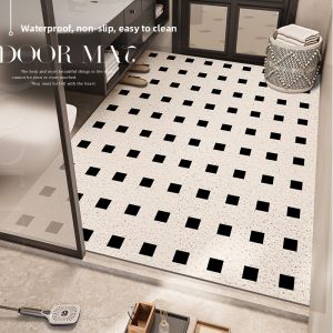 French Style Bathroom Silk Circle Mat Anti-Slip Water Proof Hollow out Foot Pad Whole Layout Sink under Door Mat Home Decor
