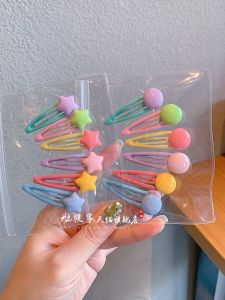 กิ๊บติดผมรูปหัวใจดาวสีลูกกวาดสุดน่ารักสำหรับเด็ก กิ๊บติดผมแบบหนีบข้างสำหรับเด็กผู้หญิง แบรนด์ Bambixiang สไตล์ Adorable