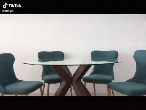 Adah-A/ Adah-B Fabric Seat Metal Leg Dining Chair