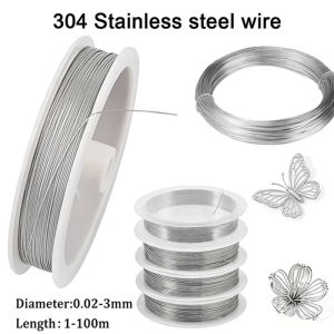 1Roll 0.02-3mm Stainlesss Steel Wire Beading Rope Cord Thread String For DIY Necklace Bracelets Jewelry Making DIY Findings