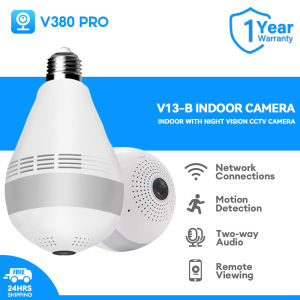 V380 PRO 1080P HD 360 ° Panorama Bulb CCTV Camera Wireless WIFI Network Security Two-Way Audio Home Monitor CCTV