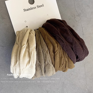 Thickened No-seam High Elasticity Hair Ties Non-damaging Wide Hair Bands Stylish Original Design Fabric Hair Bands for Women