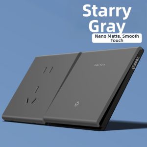Matte Sensory Grey Wall Switch and Socket Panel 86 Type