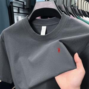 100% cotton high-end short sleeve T-shirt summer designer brand pony embroidery round neck top fashion casual golf mens wear