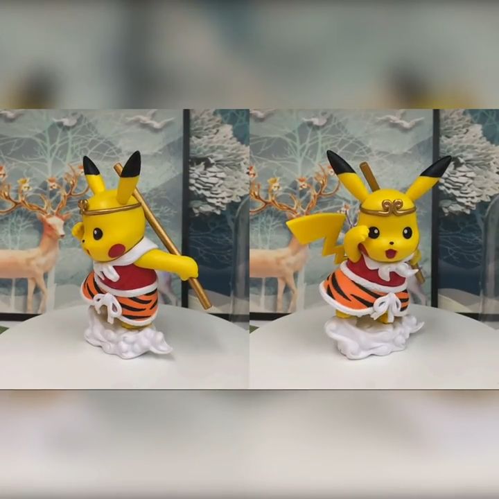 Mô Hình Pikachu Cosplay Tôn Ngộ Không, Chư Bắt Giới, Mô Hình Cao 13cm ...