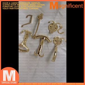Curtain Tie Back Kurtina Tiebacks Wall Hooks (Brass Plated) (1 pair)