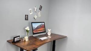 63 inches 1.6M Electric Standing Desk Dual Motors Desk Height Adjustable Stand Desk Laptop Table with Table Top U shape