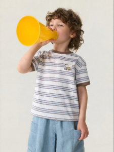 Marc&Janie | Kids Fun Striped Cotton Dog T-Shirt