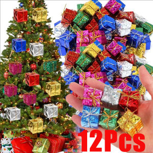 12PCS Mini Christmas Foam Gift Box: Perfect for New Year Party Decor