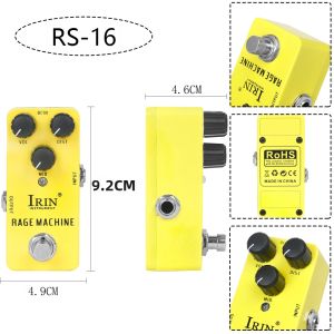 IRIN | IRIN RS-16 Rage Machine Guitar Effect Pedal Kim Loại Nặng Biến Dạng True Bypass Âm Kim Loại Đàn Guitar Điện Phụ Kiện