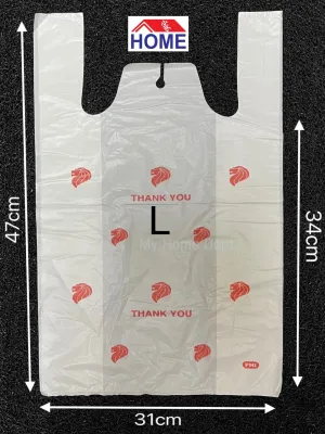 [Bundle of 10] Plastic Bag BBQ Bag Plastic Bag Groceries Bag - L