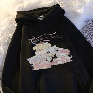 Girl Sweatshirt Childrens Fashionable Childrens Clothing Fall and Winter New Arrival Fleece-lined Sanrio Tops Easy Matching Coat Girl Tops