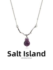 YANDAO | Elegant Luxury Purple Crystal Pendant Necklace