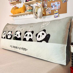 2025 New Cartoon Kids Bed Headrest Large Backrest Soft Plush Anti-Collision Bay Window Semi-Lying Waist Support Pillow Removable
