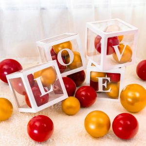 Chinese Valentines Day Online Red Balloon Box Proposal Creative Props Happy Valentines Day Decoration Scene Layout