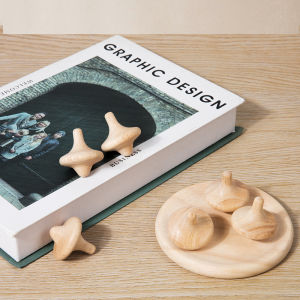 Wooden Competitive Spin Tops For Kids Manual Wood Spinner Top Toys Early Educational Home Ornaments DIY Spinners Gifts for Kids