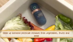 Protable Fruit Vegetable Washing Machine Capsule Shape Food Purifier Household Pesticide Disinfection vegetables 果蔬消毒清洗机家庭食材净化器杀菌除农残无线自动洗菜机