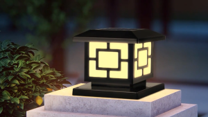 AIMO 【With Remote Control】 Solar Powered Column Light Waterproof Outdoor Fence Column Light Garden Fence Column Light Suitable for House Door Post Headlights Courtyard Decoration