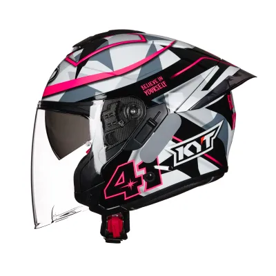 KYT | Summer Suitable Men Women Dual Lens Lightweight Stylish Motorcycle Helmet