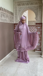 MUKENA DEWASA 2IN1 PLISKET GELOMBANG PREMIUM SANTORINI LUNARA