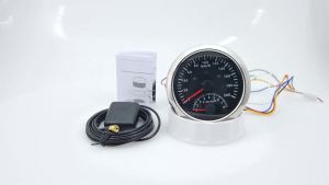 RYSJM | 85MM 2in1 Multifunction Gauge Digital GPS Speedometer With Tachometer RPM KMH Use With Adapter For 1-8 Cylinders Gasoline Car
