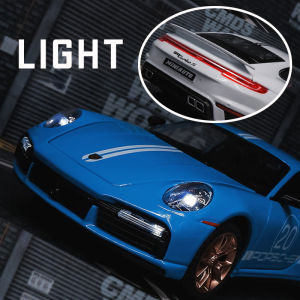 Bafada 1:32 Mini Simulation 911 Alloy Car Model Kid Collection ModelsDiecast Car With Light & Sound effect Four Open DoorsPullback Playing Vehicles For Children Anniversary Gifts