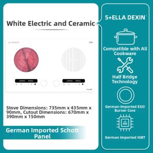 High Efficiency Embedded Dual Cooktop